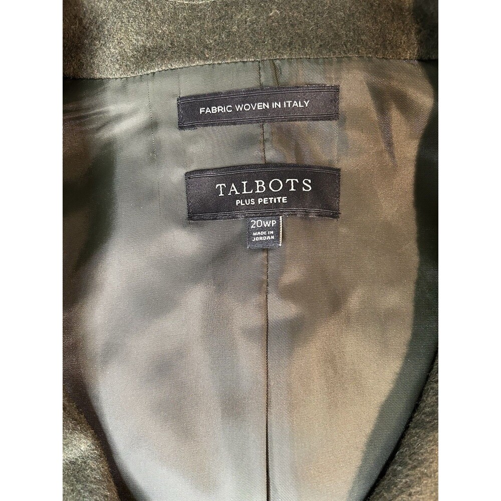 Talbots Italian Wool Blend Double Breasted Jacket Blazer Size 20W Petite EUC - Picture 3 of 10